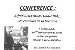 CONFÉRENCE - ALFRED RENAUDIN : LES COULEURS DE LA LORRAINE