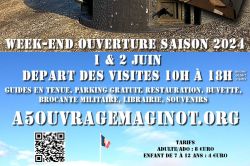 VISITES DU FORT MAGINOT A5 DU BOIS DU FOUR - OUVERTURE DE LA... Du 1 au 2 juin 2024