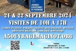 VISITES DU FORT MAGINOT A5 DU BOIS DU FOUR - LES JOURNÉES... Du 21 au 22 sept 2024