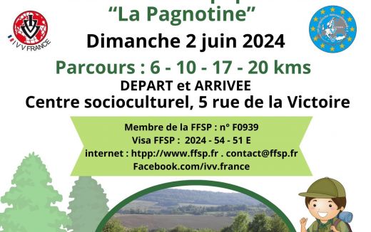 22È MARCHE POPULAIRE "LA PAGNOTINE" Le 2 juin 2024
